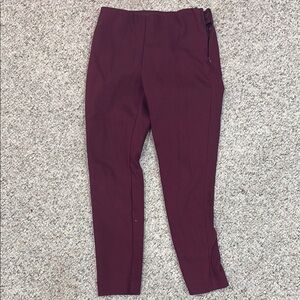 Burgundy High-Waisted Pants